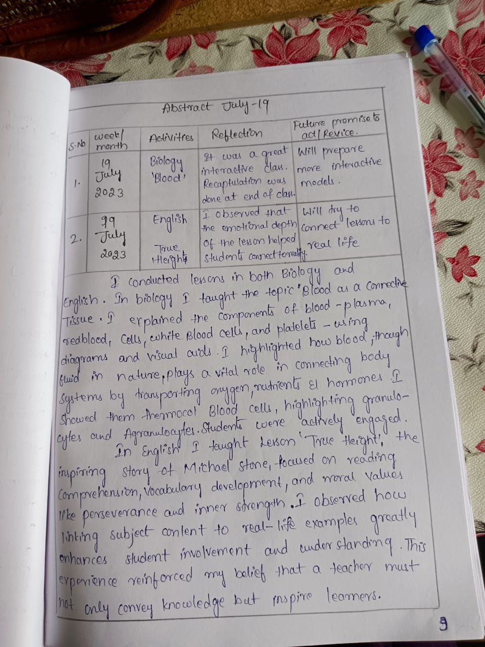 Teaching Reflection Document 4